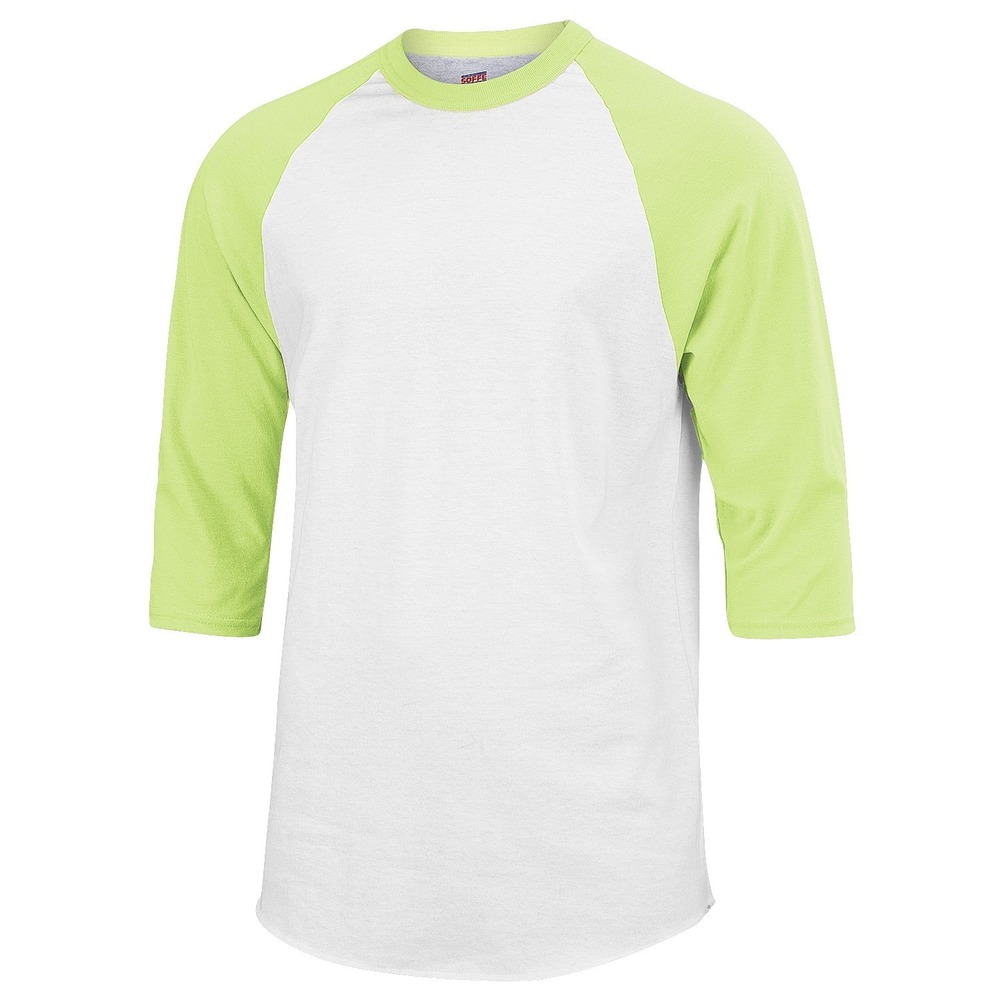 Soffe Adult Baseball & Softball Shirt, White/Optic - Small, S
